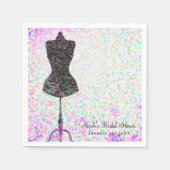 Fashion Confetti Mannequin Modernes Party Serviette (Vorderseite)