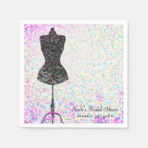 Fashion Confetti Mannequin Modernes Party Serviette