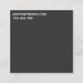 Fashion Consultant freiberuflich beruflich modern Quadratische Visitenkarte (Rückseite)