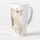 Fashion Corset & Floral Latte Tasse (Rechte Ecke)