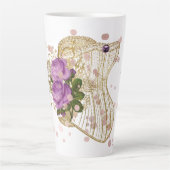 Fashion Corset & Floral Latte Tasse (Vorderseite)