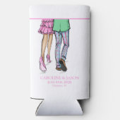 Fashion Couple Red Lobster Shower Wedding Selters Dosenkühler (Rückseite)