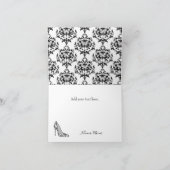 Fashion Damask Stiletto Danke-Karte Dankeskarte (Innenseite)