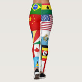Fashion der Coolen Weltflagge Leggings (Rückseite)