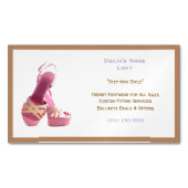 Fashion der dunkelbeigen Schuhe der Frauen Magnetische Visitenkarte (Vorderseite)