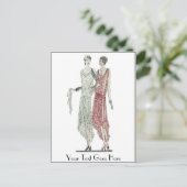 Fashion des Flappers 1928 Postkarte (Stehend Vorderseite)