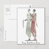 Fashion des Flappers 1928 Postkarte (Vorne/Hinten)