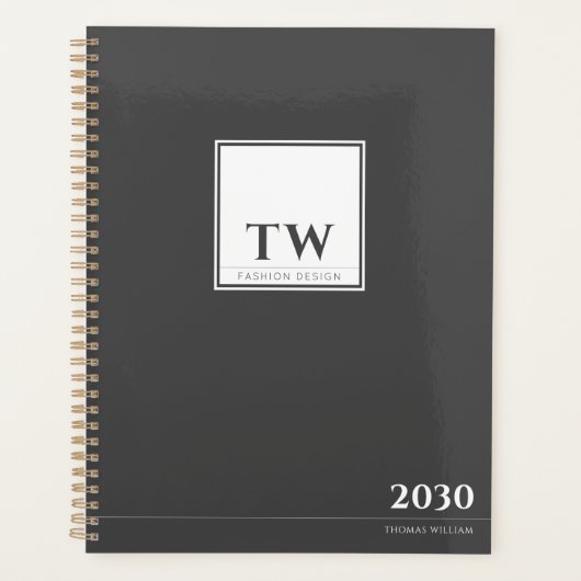 Fashion Design Dunkelgrau Planer (Vorderseite)