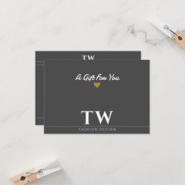 Fashion Designer Black Gift Certificate