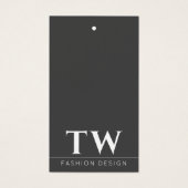 Fashion Designer Black Hang Tag (Vorderseite)