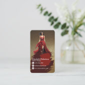 Fashion Designer Business Card Visitenkarte (Stehend Vorderseite)