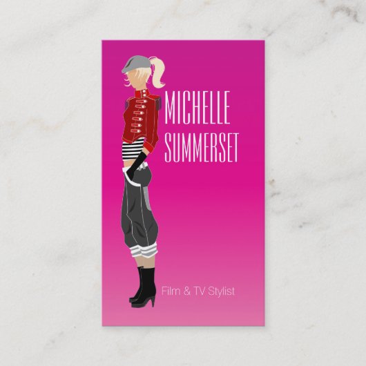 Fashion Designer Business Card Visitenkarte (Vorderseite)