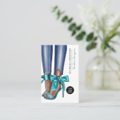 Fashion Designer Business Card Visitenkarte (Stehend Vorderseite)