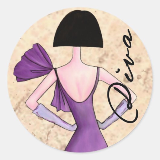 Fashion Diva Aufkleber (Vorderseite)