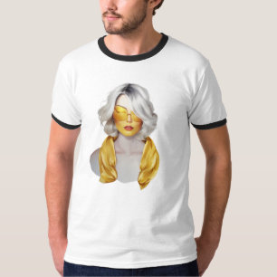 Fashion Diva: Ein Ikonischer Glamour Pose Design T-Shirt