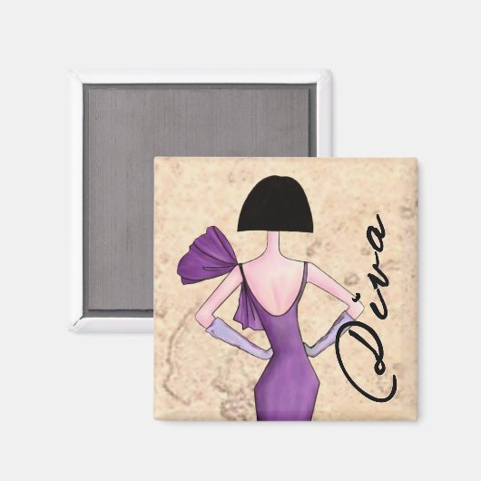 Fashion Diva Magnete Magnet (Vorderseite/Rückseite)