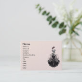 Fashion Diva - Maßgeschneidert Visitenkarte (Stehend Vorderseite)