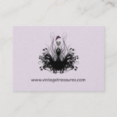 Fashion Diva - mit Blume Visitenkarte (Rückseite)