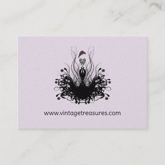 Fashion Diva - mit Blume Visitenkarte (Rückseite)