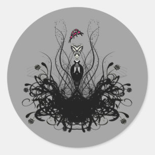 Fashion Diva Runder Aufkleber