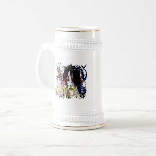 Fashion Diva Swirled Bierglas (Vorderseite Links)