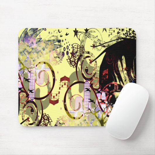 Fashion Diva Swirled Mousepad (Mit Mouse)