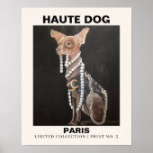 Fashion Dog | Chihuahua mit benutzerdefiniertem Te Poster (Vorne)