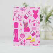 fashion doll clothes vintage 1990s pink  einladung (Stehend Vorderseite)