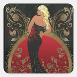 FASHION-ESQUE #4 QUADRATISCHER AUFKLEBER