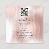 Fashion Event Shop Rose Red Dress QR Code Weiß Quadratische Visitenkarte (Rückseite)