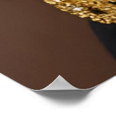 Fashion Exotic African Gold Diamant Black Juwel Poster (Ecke)