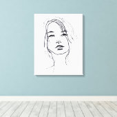 Fashion Face Illustration Leinwanddruck (Insitu (Holzboden))