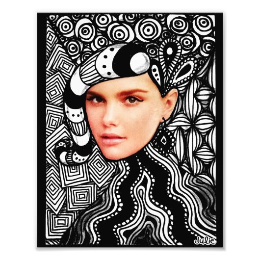 Fashion Face Tangle Foto Print (Vorne)