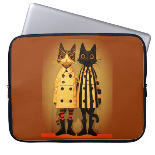 Fashion Felines - Quirky Cat Coats & Boots Laptopschutzhülle