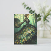 Fashion Fish Scale Dress Postkarte (Stehend Vorderseite)