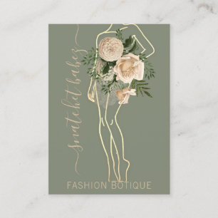 Fashion Floral Logo QR Stylist Boutique  Visitenkarte