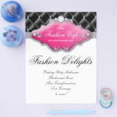 Fashion Flyer Friseur Salon Satin Diamonds Black P (Einzeln)