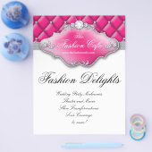 Fashion Flyer Friseur Salon Satin Diamonds Pink (Einzeln)