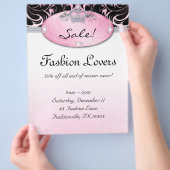 Fashion Flyer Haar Salon Juwelier Crown Pink (Hand)