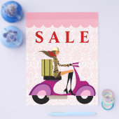 Fashion Flyer Scooter Woman Pink Damask (Einzeln)
