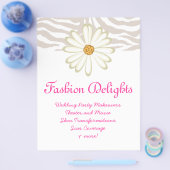 Fashion Flyer Zebra Daisy Blume Salon Boutique (Einzeln)