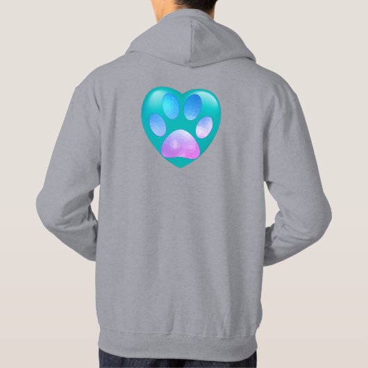 Fashion footprint pet lovers hoodie (Rückseite)