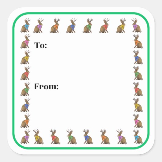 Fashion Forward Jackalope Sticker (Vorderseite)