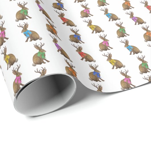 Fashion Forward Jackalopes Wrapping Paper Geschenkpapier (Rolleneckpunkt)
