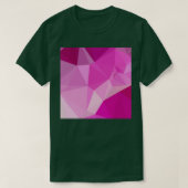 Fashion Fuchsia Pink Abstrakt Low Polygon Backgrou T-Shirt (Design vorne)