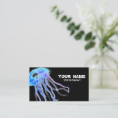Fashion Gelee Fisch Black Business Card Visitenkarte (Stehend Vorderseite)