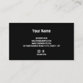Fashion Gelee Fisch Black Business Card Visitenkarte (Rückseite)