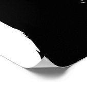 Fashion Girl Black Pink Blue Poster (Ecke)