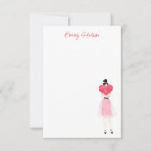 Fashion Girl Dankeskarte (Vorderseite)