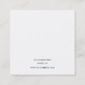 Fashion Girl in Red Necklace Display Quadratische Visitenkarte (Rückseite)